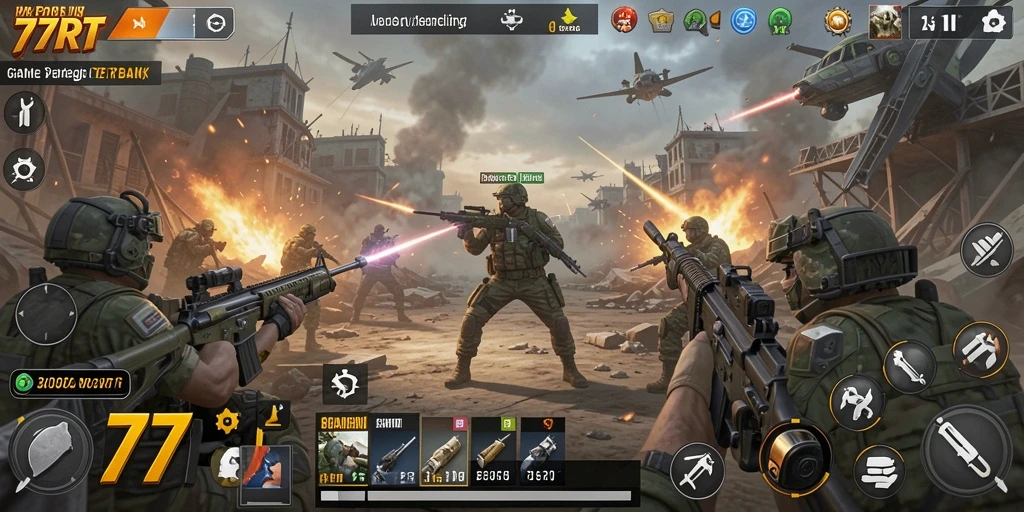 Tampilan menarik dari gameplay strategis 77RT.