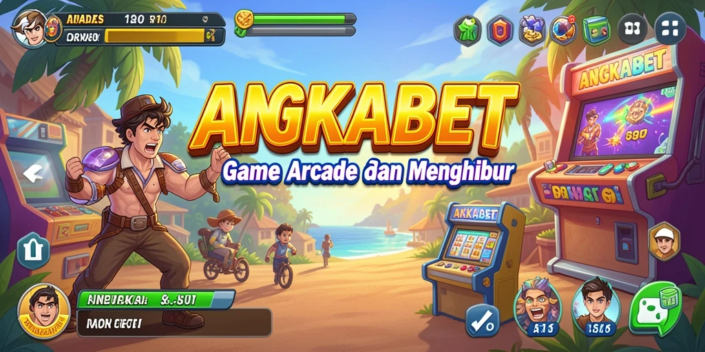 Tampilan gameplay arcade yang menarik dan penuh warna.