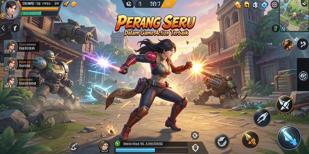 Tampilan gameplay seru dengan pertempuran mendebarkan di DEWI11.