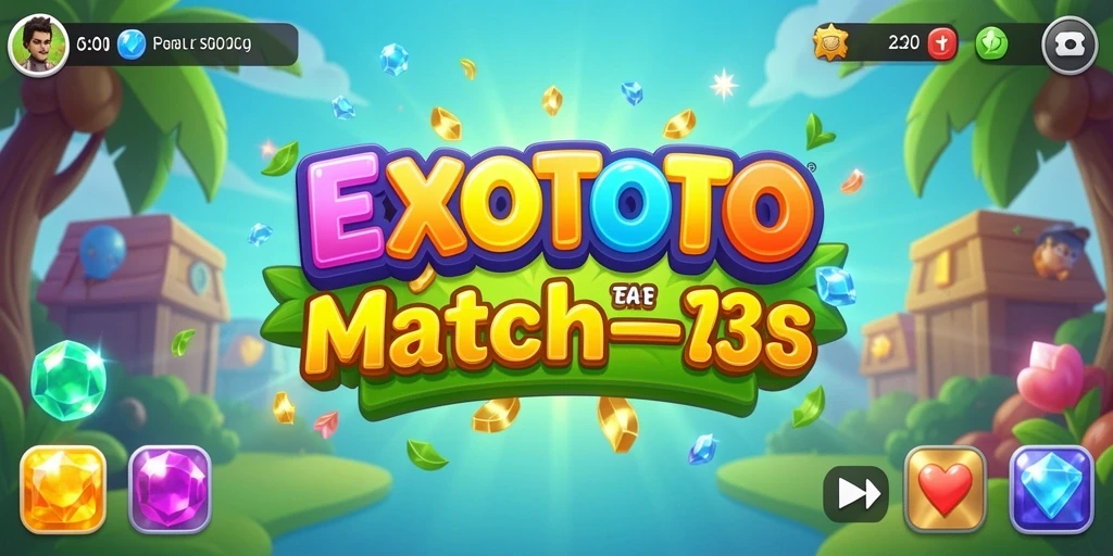 Tampilan aksi gameplay Match-3 yang seru dan penuh warna.