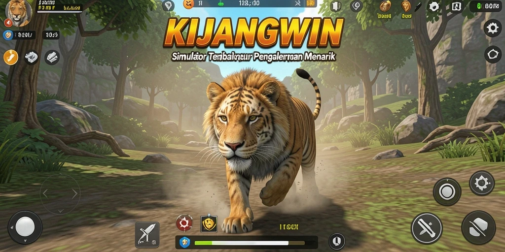 Tangkapan layar dari gameplay KIJANGWIN yang menampilkan simulasi kendaraan.
