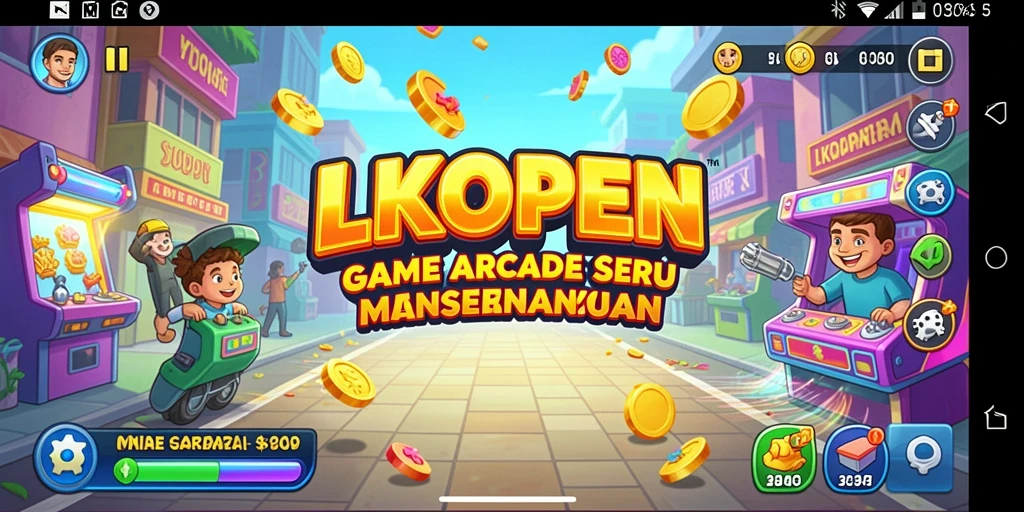 Tangkapan layar yang menunjukkan aksi seru dalam gameplay Arcade LKOPEN.
