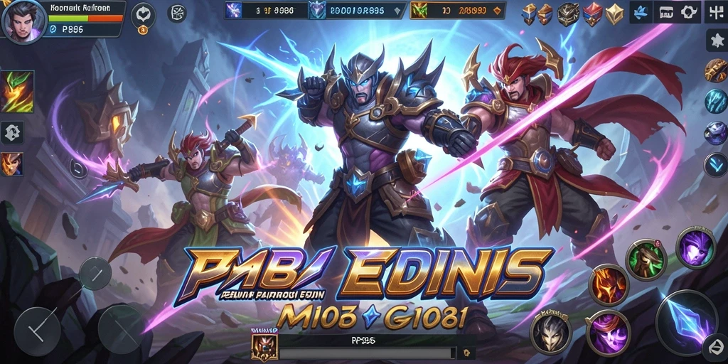 Screenshot gameplay RP886 memberikan kesan pertarungan MOBA yang mendebarkan.