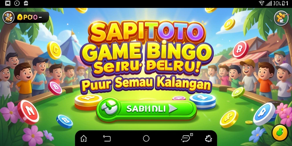 Screenshot gameplay Bingo SAPITOTO yang menarik dan interaktif.