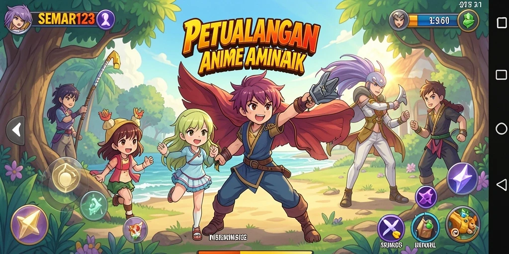 Tangkapan layar menunjukkan aksi seru dalam permainan SEMAR123.
