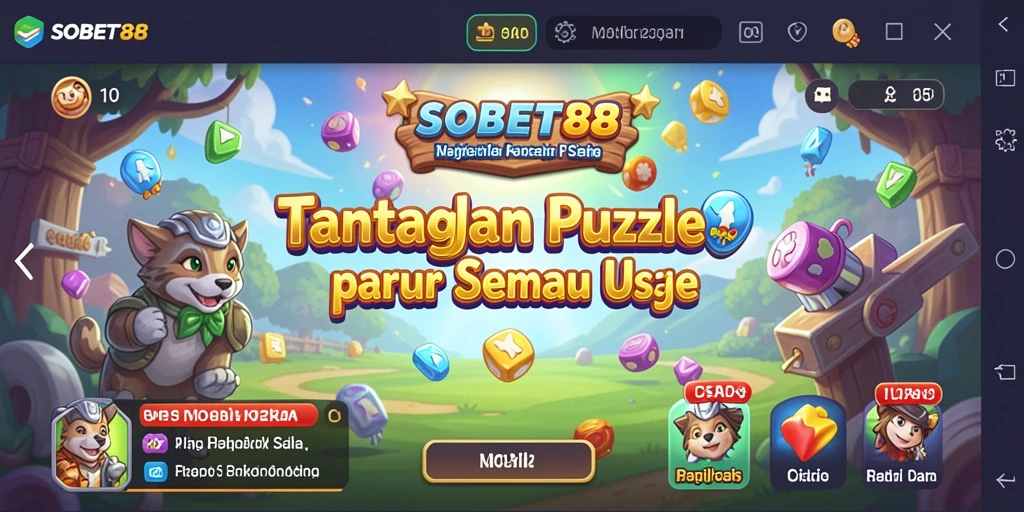 Tampilan gameplay SOBET88 yang menakjubkan dan penuh warna.