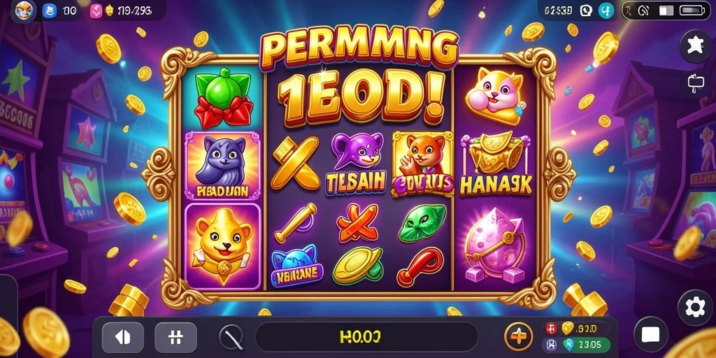 Screenshot T6 menampilkan gameplay Slot yang menarik dan penuh warna.