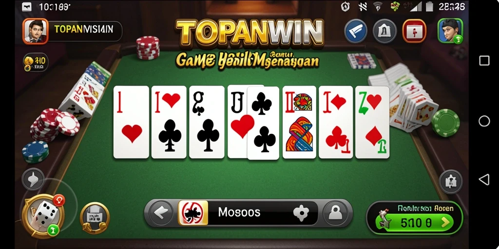 Tampilan gameplay seru pada TOPANWIN dengan domino yang menantang.